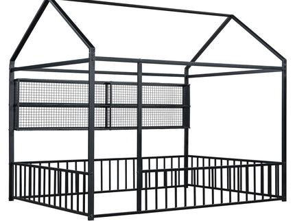 House Frame With Fence And Shelves