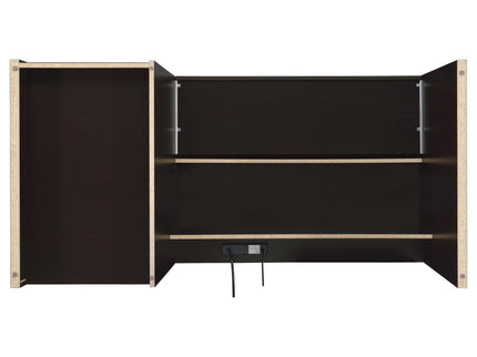 Halston - 3 Drawer Office Computer Desk With Keyboard Tray - Cappuccino