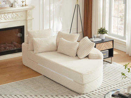 Semi Circular 2 In 1 Sofa Bed With Neck Pillow