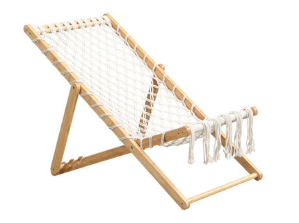 Bamboo Weaving Chair Set With Handwoven Rope For Patio And Living Spaces - Natural