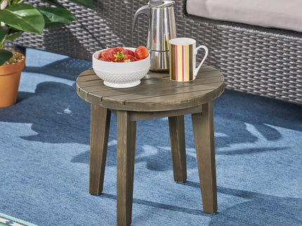 Outdoor Acacia Wood Side Table With Weather Resistance