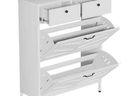 Shoe Cabinet With Flip Drawers