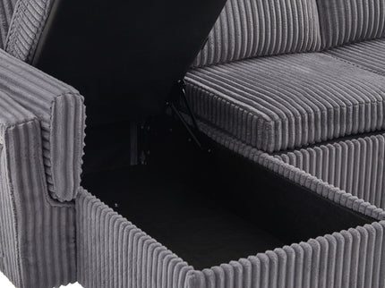 Convertible U-Shaped Sectional Sofa Bed With USB Ports And Storage