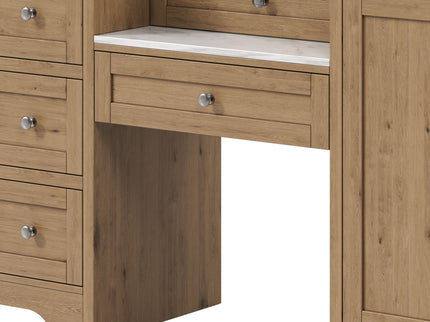 Double Sink Bathroom Vanity With Countertop, 2 Ceramic Sinks, 6 Drawers, Soft Close Design