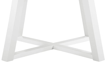 Edo - 5 Piece Dining Set, Trestle Dining Table With 4 Windsor Chairs - White