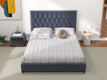 Donald - Mid-Century Modern Upholstered Platform Bed