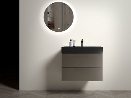 Alice - Bathroom Vanity With Sink, Large Storage Wall Mounted Floating Bathroom Vanity For Modern Bathroom, One-Piece Sink Basin Without Drain And Faucet
