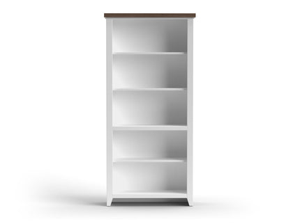 High 5 Shelf Bookcase - Jasmine Whitewash / Barnwood