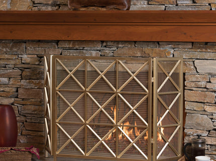 Margaret - 3 Panel Fireplace Screen Iron