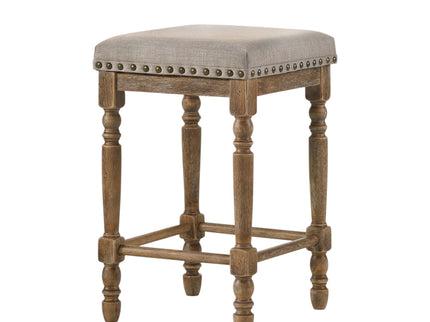 Farsiris - Weathered Counter Height Stool (Set 2) - Beige