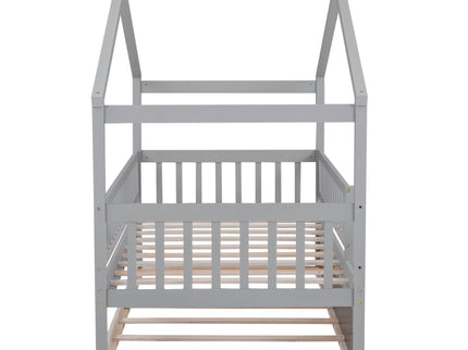 Creativity House Bed With Twin Size Trundle