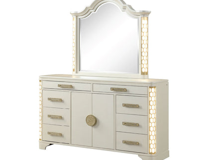 Jasmine - Mirror With Side LED Lightning (Includes Only Mirror) - Beige