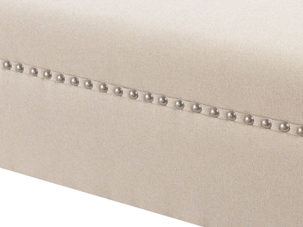 Kathy - Roll Arm Entryway Accent Bench - Sky Neutral Beige