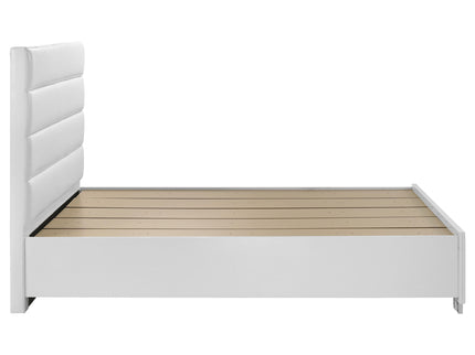 Dulcey - Queen Storage Bed With Tufted Headboard - Gloss White