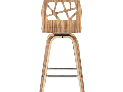Folia - Mid Century Modern Counter Stool With Footrest (Set of 2)