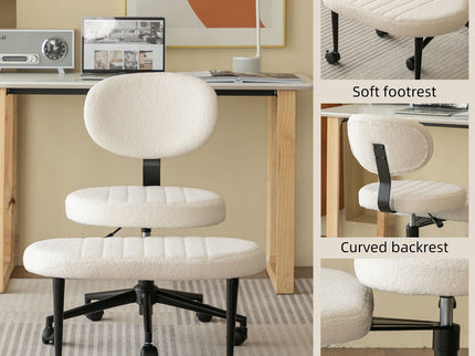 Ergonomic Cross Legged Office Chair With Back Support