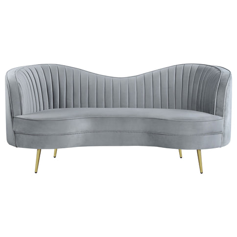 Sienna - 2 Piece Back Living Room Set, Sofa & Loveseat - Gray