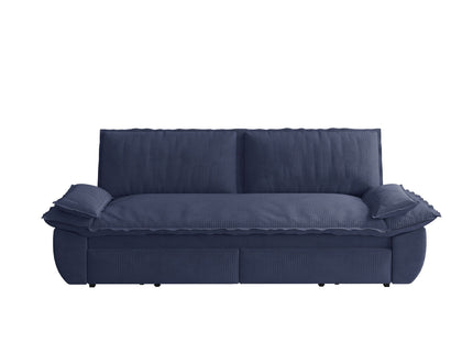 Queen Pull Out 3 In 1 Convertible Sleeper Sofa Bed - Blue