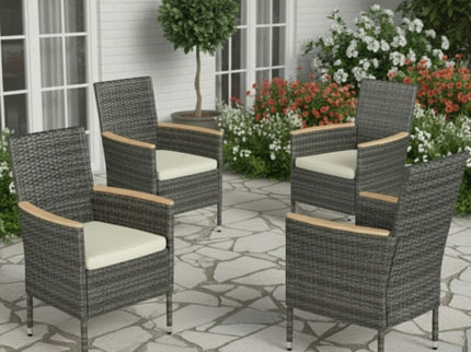 4 Piece All-Weather Patio Dining Chair Set