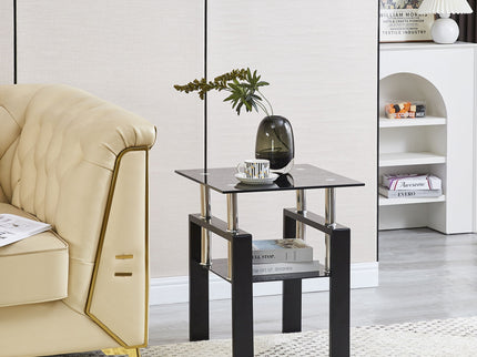 Tempered Glass Table With Storage