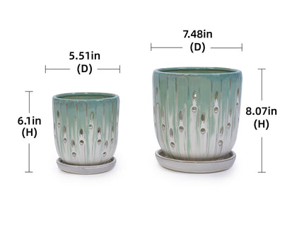 Flowerpot With Drainage Hole (Set of 2)