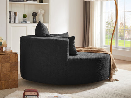 360° Swivel Chair Accent Barrel Chair With Removable Pillows