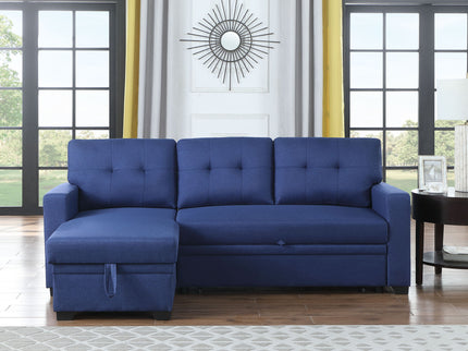 Upholstered Pull Out Sectional Sofa With Chaise
