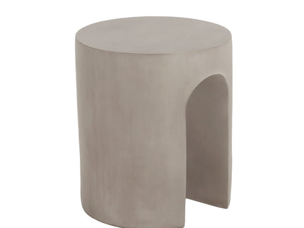 Outdoor Round With U Shape Side Table - Light Gray
