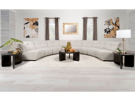 Sycamore - 8 Piece Upholstered Sectional Sofa With Curved Design - Ivory