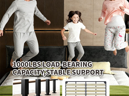 Cloud Bed Frame With Oversized Padded Movable Headboard
