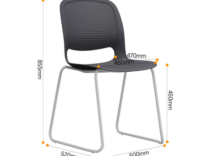 Stacking Chairs (Set of 4) - Black
