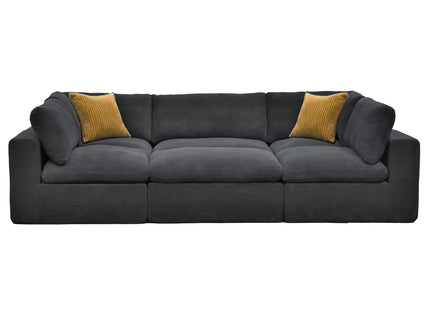 Custom Configuration Modular Sectional With Toss Pillows