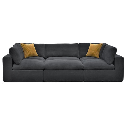 Custom Configuration Modular Sectional With Toss Pillows