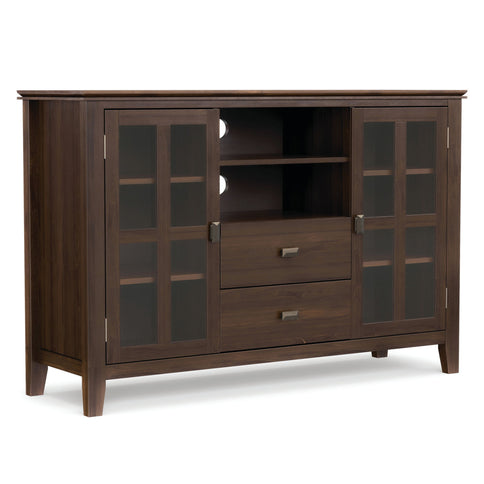 Artisan - Tall TV Media Stand - Natural Aged Brown