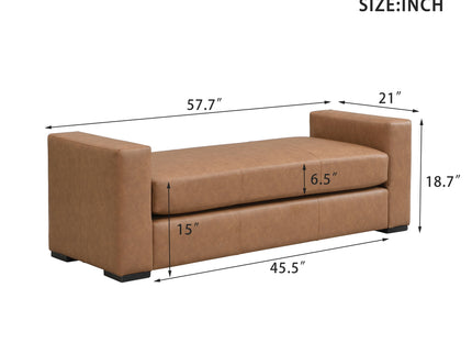 Ottoman With Unique Armrest Design For Living Spaces