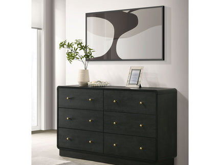 Burton - 6 Drawer Dresser Cabinet - Black
