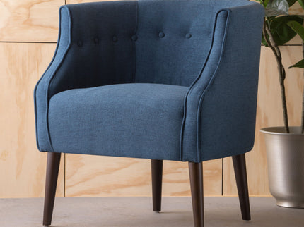 Contemporary Upholstered Club Chair With Button Tufting
