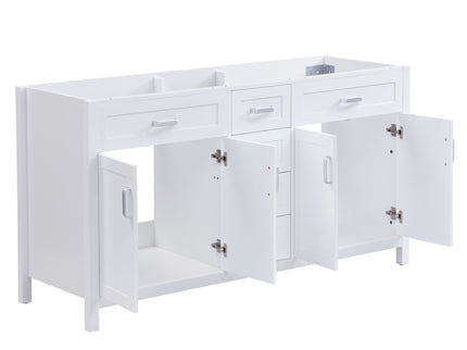 Bathroom Vanity Cabinet Only, Soft Close Doors & Drawers, 4 Drawers & 2 Double Door Cabinets - White