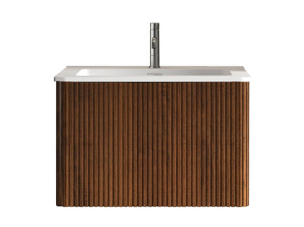 Etna - Striped Bathroom Vanity With Ceramic Sink, Wall Mounted Floating Bathroom Vanity For Modern Bathroom