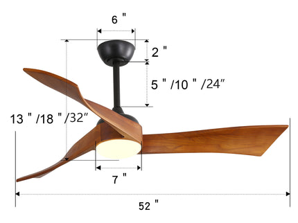 Ceiling Fan With Reversible DС Motor - Black