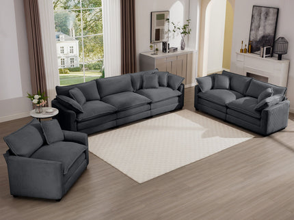 Elegant Oversized Sectional Sofa Set With Deep Seats And Flexible Layout