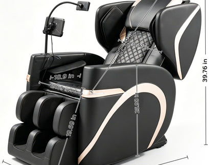 Zero Gravity Massage Chair Recliner & 10 Massage Heads And Full Body Air Pressure - Black