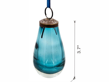 Luster Tear Drop Ornament, Glass Decorative Hanging Christmas Tree Ornaments For Holiday Party Decorations (Set of 12)