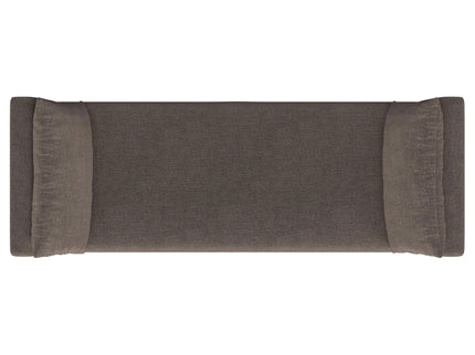 Isiah - Raised Arm Accent Bench - Brown