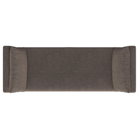 Isiah - Raised Arm Accent Bench - Brown