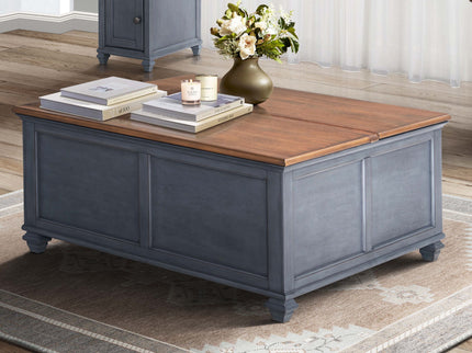 Lift-Top Coffee Table - Blue