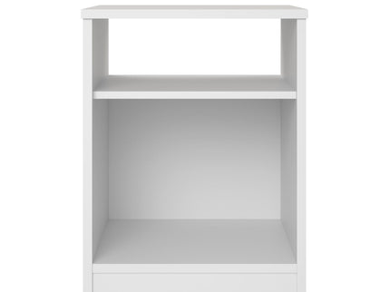 Open Shelf Nightstand - White