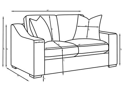 Chelan - Upholstered Track Arm Sofa Set With Curved Arms