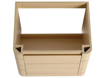 Wall Mounted Bathroom Vanity With Sink, Storage Shelves & Soft Close Door