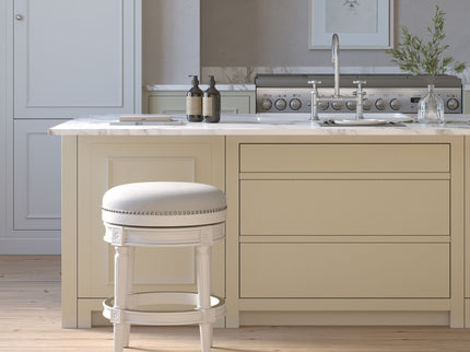 Rustic Elegance Backless Swivel Stool